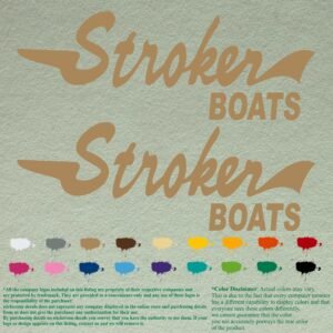 Pair of Stroker compatible Boat Decals set
