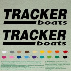 Pair of Tracker compatible Boat Decals set